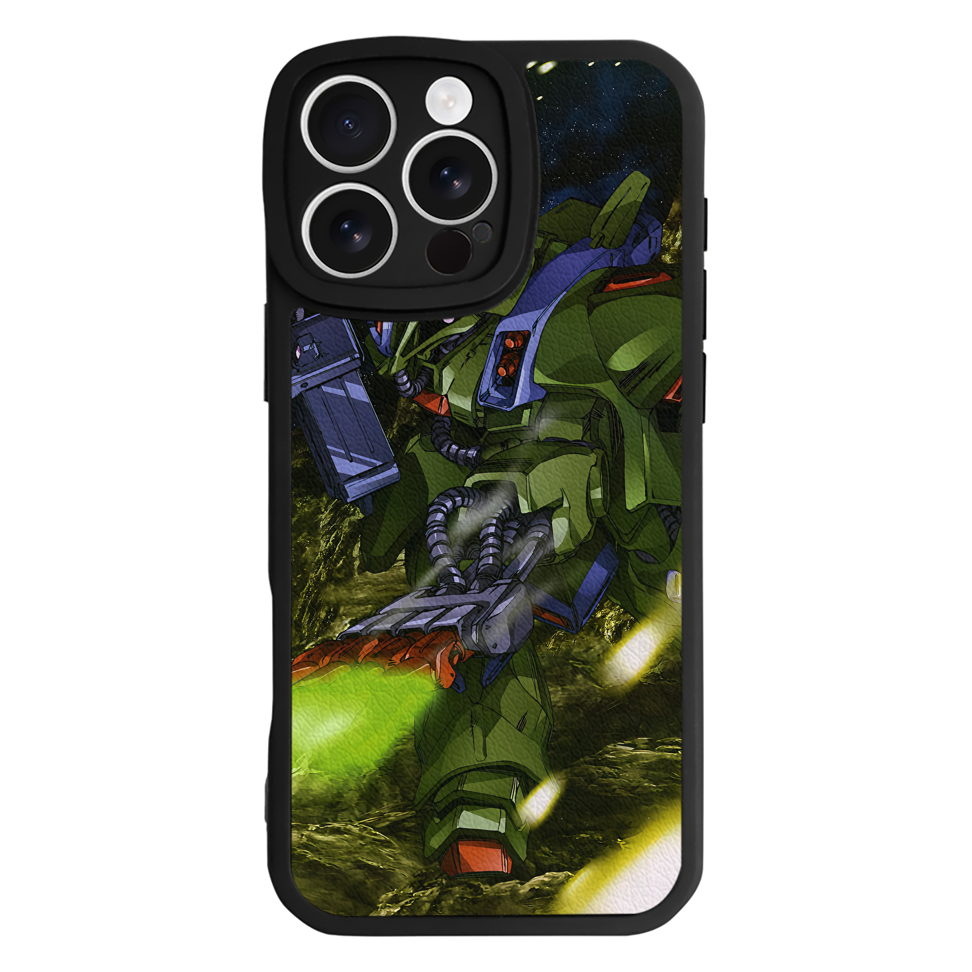 （画像用） 機動戦士ガンダム Mobile Suit Gundam 【iPhone 16シリーズ対応】シリコンスマホケース（レザー調） 材質：シリコン